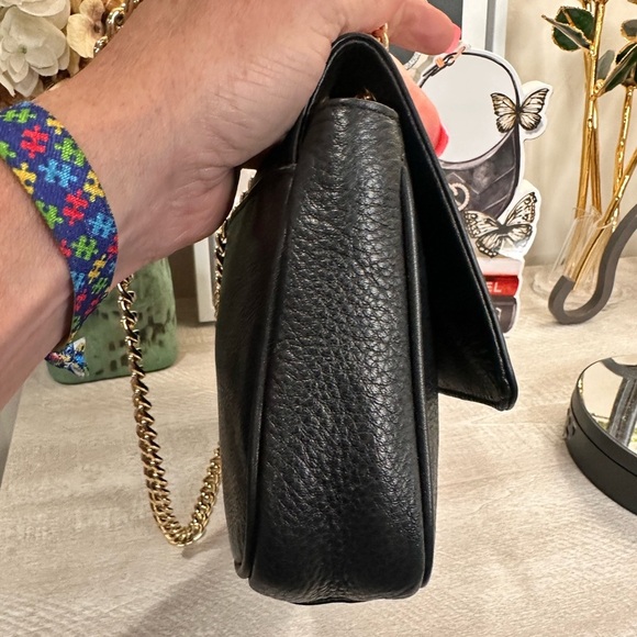 Michael Kors Jet Set Soft Black Leather Crossbody EUC - Picture 6 of 9